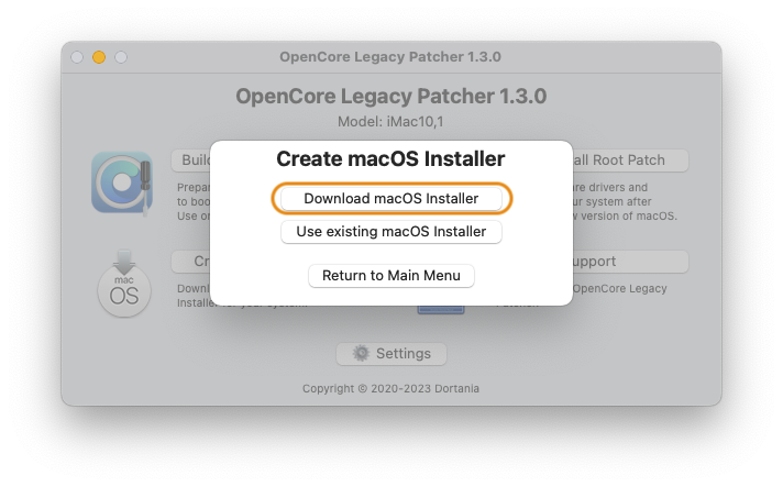 OpenCore Legacy Patcher 07